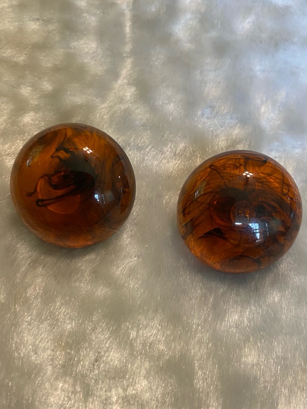 🍀VTG Bakelite Large Dome Tortoise Earrings